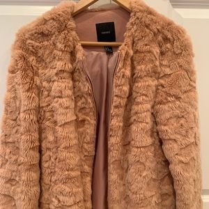 Blush Faux Fur Coat